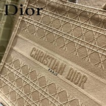 Dior迪奧-02  原版皮大號格纹 Book Tote 購物袋