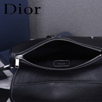 迪奧 原版皮 Dior 新字母黑男生馬鞍包 胸包斜背包