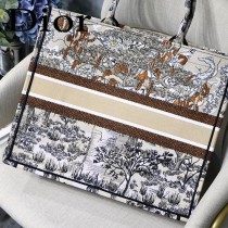 DIOR-07 迪奧原版皮新圖案新款刺繡Dior Book Tote購物袋手提包