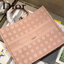 Dior迪奧-01  原版皮大號格纹 Book Tote 購物袋