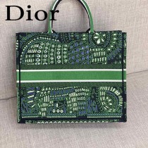 DIOR-06 迪奧原版皮新圖案新款刺繡Dior Book Tote購物袋手提包