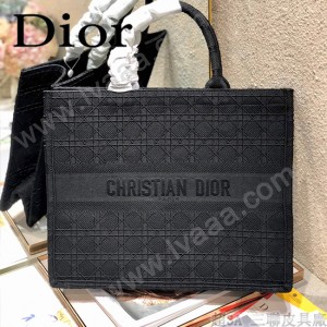 Dior迪奧-03  原版皮大號格纹 Book Tote 購物袋