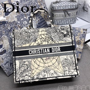 DIOR-020 迪奧原版皮新圖案新款刺繡Dior Book Tote購物袋手提包
