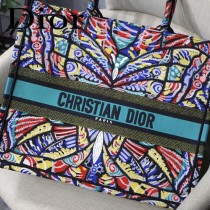 DIOR-016 迪奧原版皮新圖案新款刺繡Dior Book Tote購物袋手提包