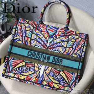DIOR-016 迪奧原版皮新圖案新款刺繡Dior Book Tote購物袋手提包