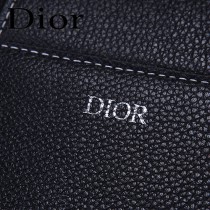 迪奧 原版皮 Dior 新字母黑男生馬鞍包 胸包斜背包