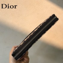Dior 91608 原版皮經典老花長款拉鏈錢包