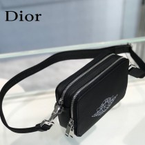 DIOR聯名AJ 新款原版牛皮荔枝紋斜挎包相機包