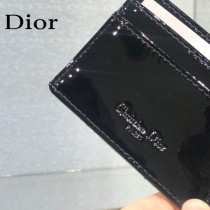 0126-05  Dior LADY DIOR 平蓋卡夾革藤格紋漆皮 原版皮