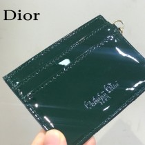 0126-02  Dior LADY DIOR 平蓋卡夾革藤格紋漆皮 原版皮