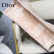 DIOR M1286-001 新款原版皮小號粉色老虎刺繡tote購物袋