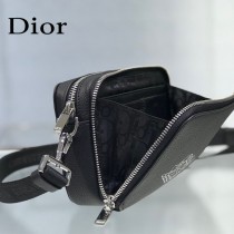 DIOR聯名AJ 新款原版牛皮荔枝紋斜挎包相機包
