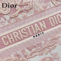 DIOR M1286-002  新款原版皮大號粉色老虎刺繡tote購物袋