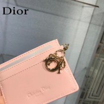 0126-01  Dior LADY DIOR 平蓋卡夾革藤格紋漆皮 原版皮