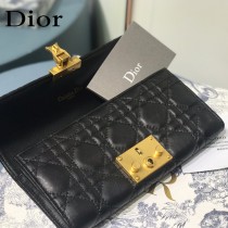 Dior S2008 DlORADDlCT藤格紋小羊皮CONTlNENTAL錢包