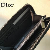 Dior 91608 原版皮經典老花長款拉鏈錢包