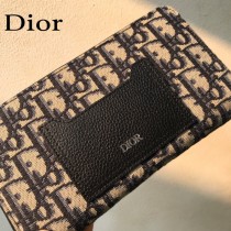 Dior 91608 原版皮經典老花長款拉鏈錢包