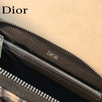 Dior 91608 原版皮經典老花長款拉鏈錢包