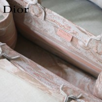 DIOR M1286-001 新款原版皮小號粉色老虎刺繡tote購物袋