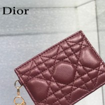 0126-08  Dior LADY DIOR 平蓋卡夾革藤格紋漆皮 原版皮