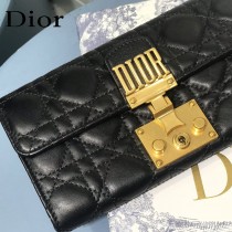 Dior S2008 DlORADDlCT藤格紋小羊皮CONTlNENTAL錢包
