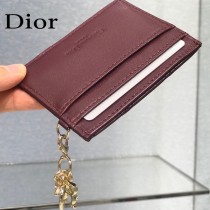 0126-08  Dior LADY DIOR 平蓋卡夾革藤格紋漆皮 原版皮