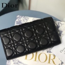 Dior S2008 DlORADDlCT藤格紋小羊皮CONTlNENTAL錢包