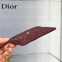 0126-08  Dior LADY DIOR 平蓋卡夾革藤格紋漆皮 原版皮