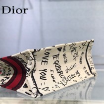 Dior 新色-七夕紅限定款 小號Book tote 寶藏刺繡購物袋