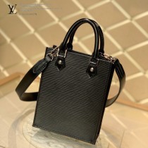 LV M69575-01 黑色水波紋原版皮 PETIT SAC PLAT 手袋