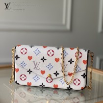 LV M61276-04 新款原版皮黑彩 Pochette Felicie 手袋三件套