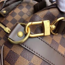 41414 咖啡棋盤格原版皮 KEEPALL 55 旅行袋