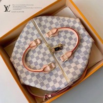 LV 41373  中號白格原版皮新款Speedy枕頭包