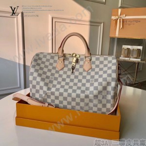 LV 41372 大號白格原版皮新款Speedy枕頭包