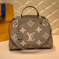 LV  原版皮 M41048-003 絲印中號 Montaigne 手袋蒙田包