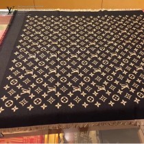 LV熱銷老花絲毛長巾