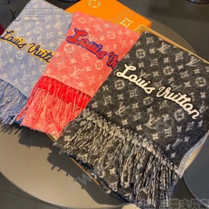LV官方正品中性款山羊絨圍巾