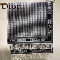 DIOR迪奧千鳥格 大方巾圍巾披肩毛毯三用