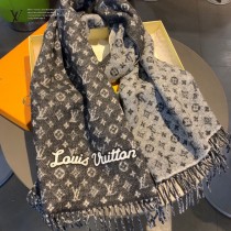 LV官方正品中性款山羊絨圍巾