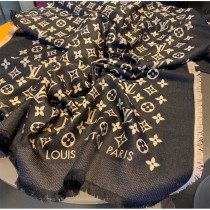 LV熱銷老花絲毛長巾