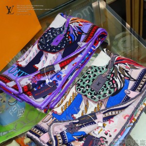 LV新款絲絨城市動物限量版方巾