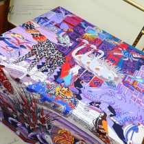 LV新款絲絨城市動物限量版方巾