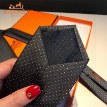 HERMES 男士新款領帶系列圓點領帶 100%頂級斜紋真絲手工定制 配包裝
