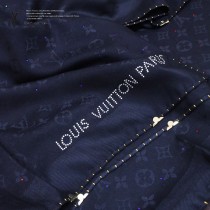LV新款彩鉆多色Monogram花紋提花羊絨方巾