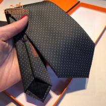 HERMES 男士新款領帶系列圓點領帶 100%頂級斜紋真絲手工定制 配包裝