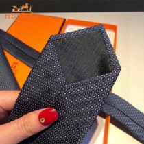 HERMES 男士新款領帶系列圓點領帶 100%頂級斜紋真絲手工定制 配包裝
