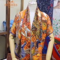 HERMES 獅子之城系列爆款羊絨方巾