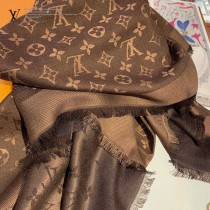 LV最新專櫃經典真絲羊毛大方巾