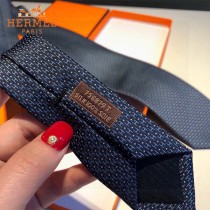 HERMES 男士新款領帶系列圓點領帶 100%頂級斜紋真絲手工定制 配包裝
