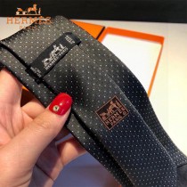 HERMES 男士新款領帶系列圓點領帶 100%頂級斜紋真絲手工定制 配包裝